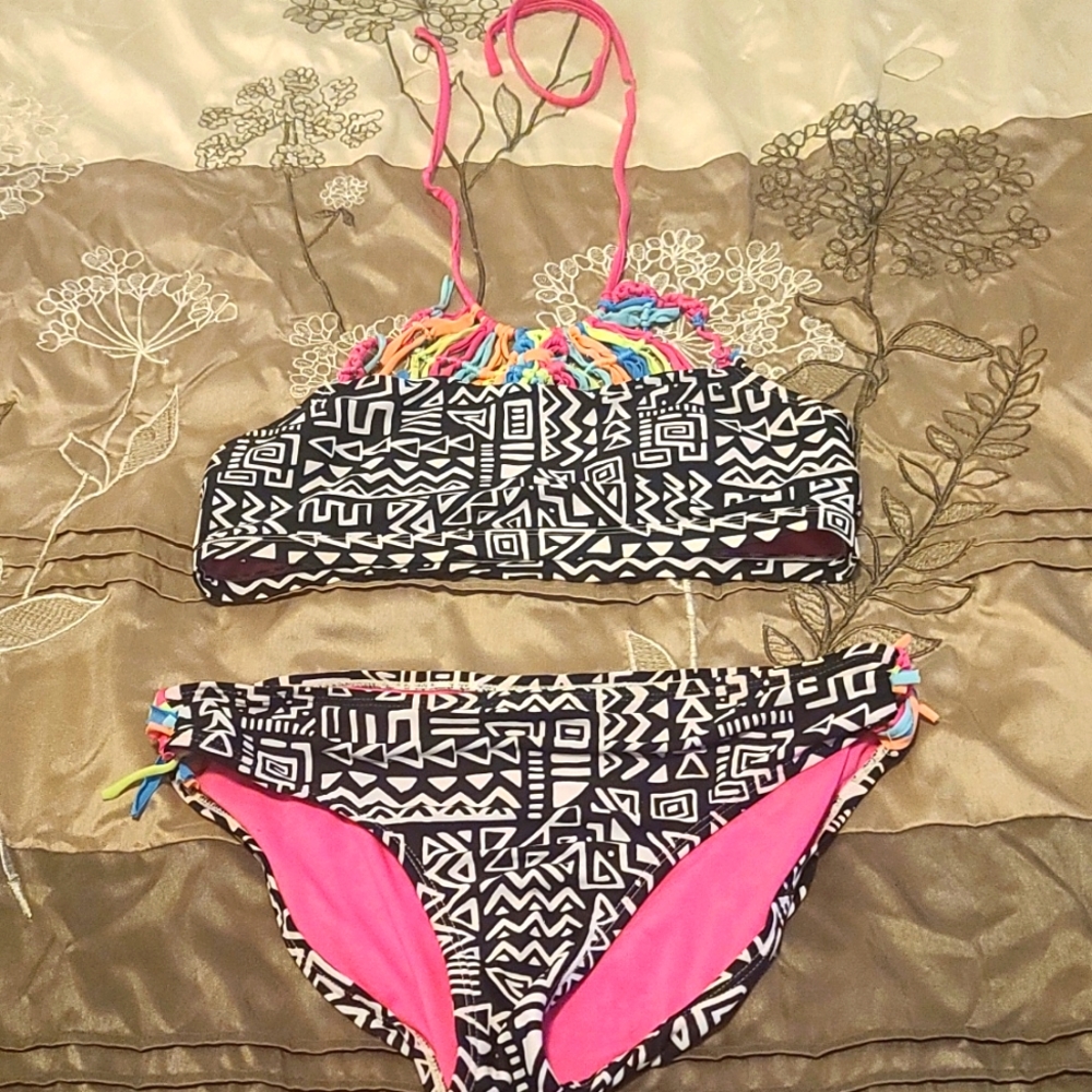Girls Justice two piece swimsuit. Size 16 used